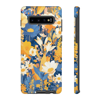 Wildflower Blooms, Abstract Retro Floral iPhone Case / Samsung Case