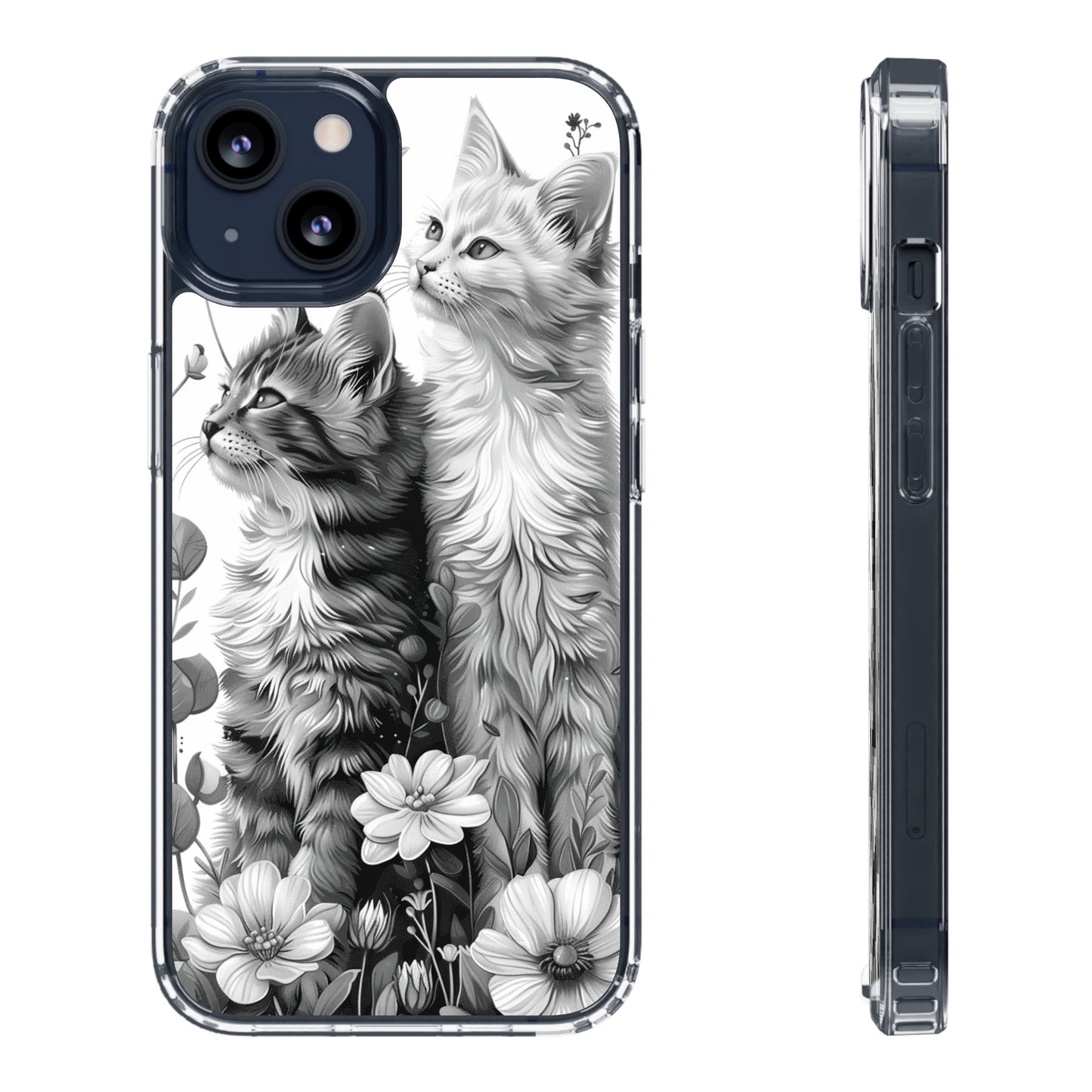 Kittens and Flowers | Clear iPhone Case / Samsung Case