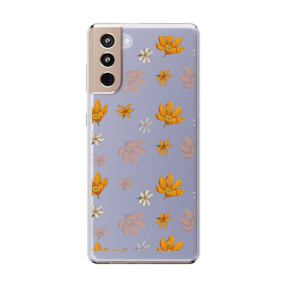 Yellow Flowers Pattern | Clear iPhone Case / Samsung Case