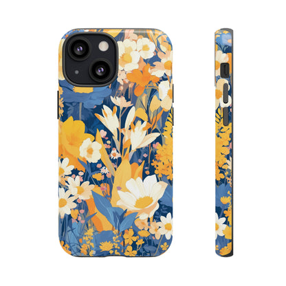 Wildflower Blooms, Abstract Retro Floral iPhone Case / Samsung Case