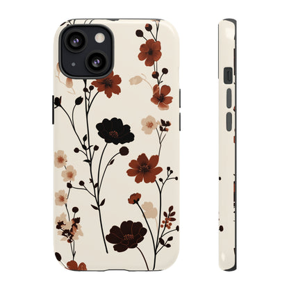 Minimalistic Tall Wildflowers iPhone Case