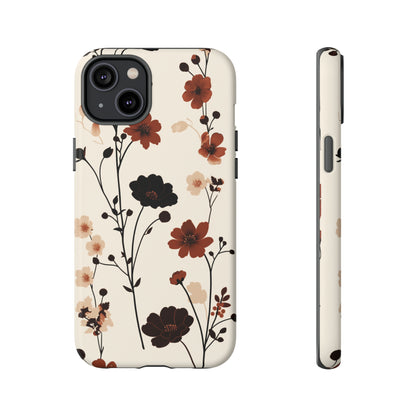 Minimalistic Tall Wildflowers iPhone Case