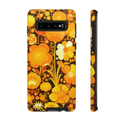 Retro Yellow Flower Patterns iPhone Case / Samsung Case