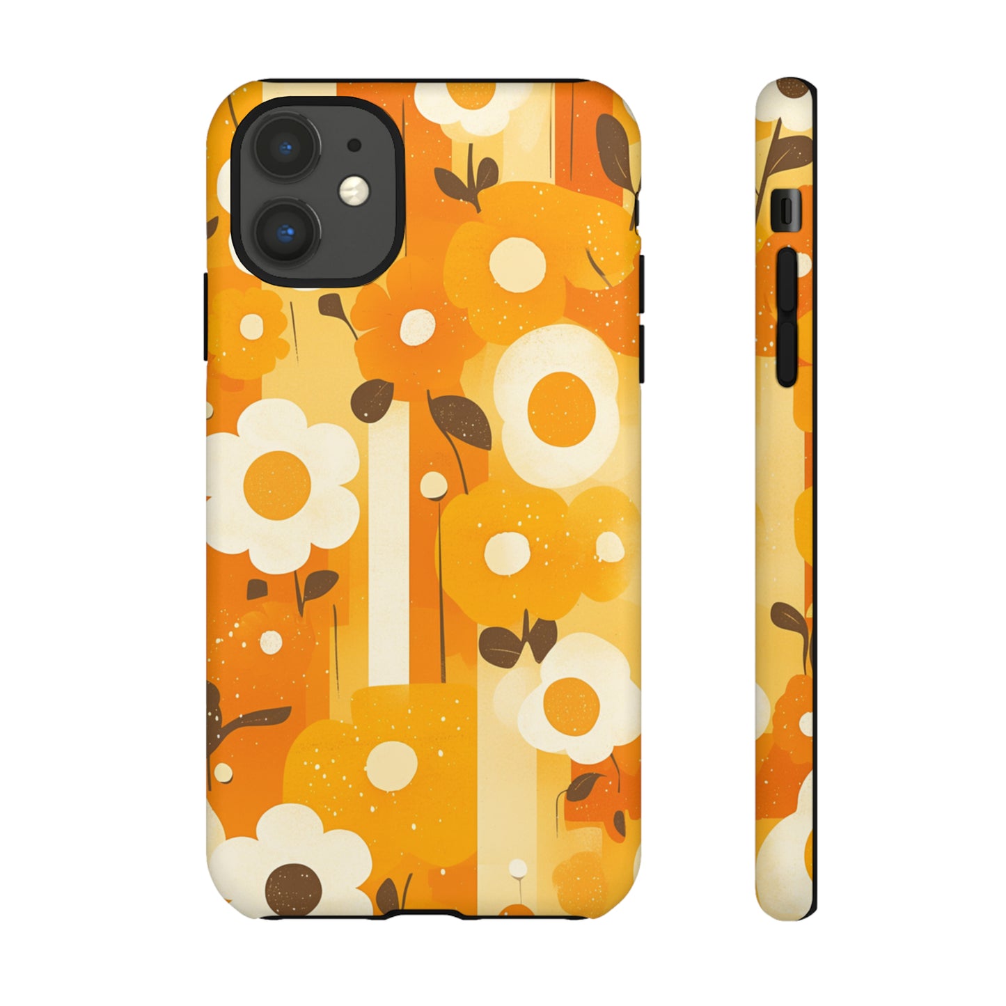 Retro 70s Abstract Flower Patterns iPhone Case / Samsung Case