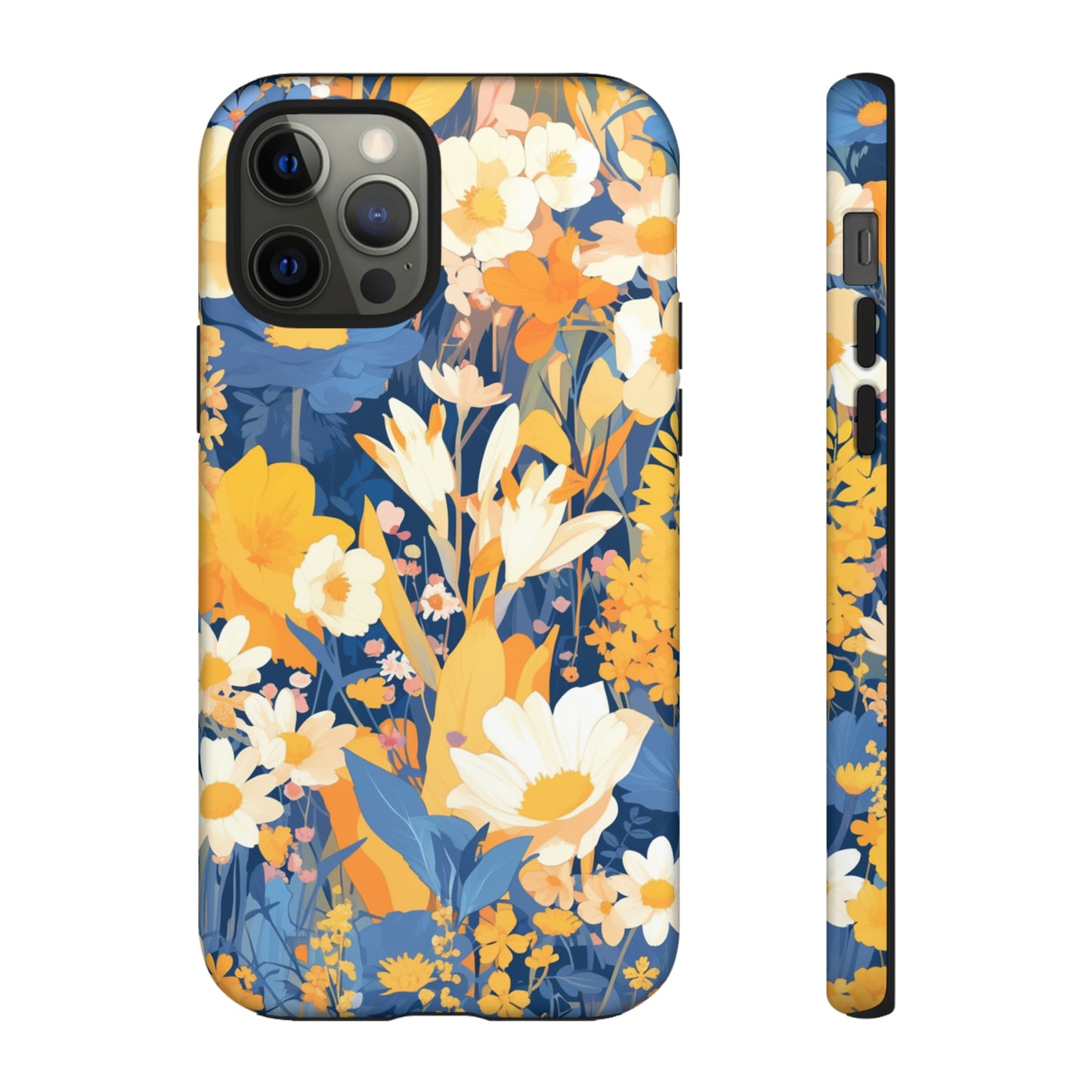 Wildflower Blooms, Abstract Retro Floral iPhone Case / Samsung Case