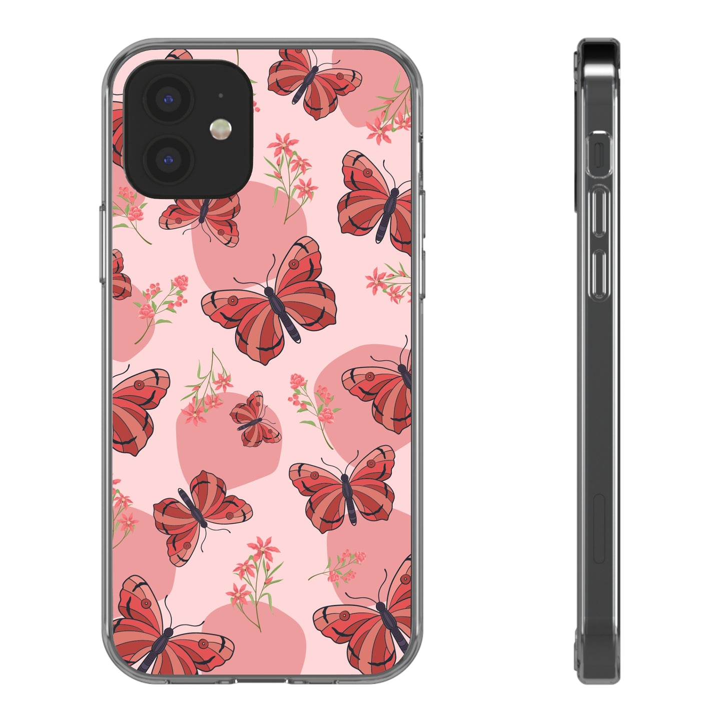 Red Butterflies | Clear iPhone Case / Samsung Case