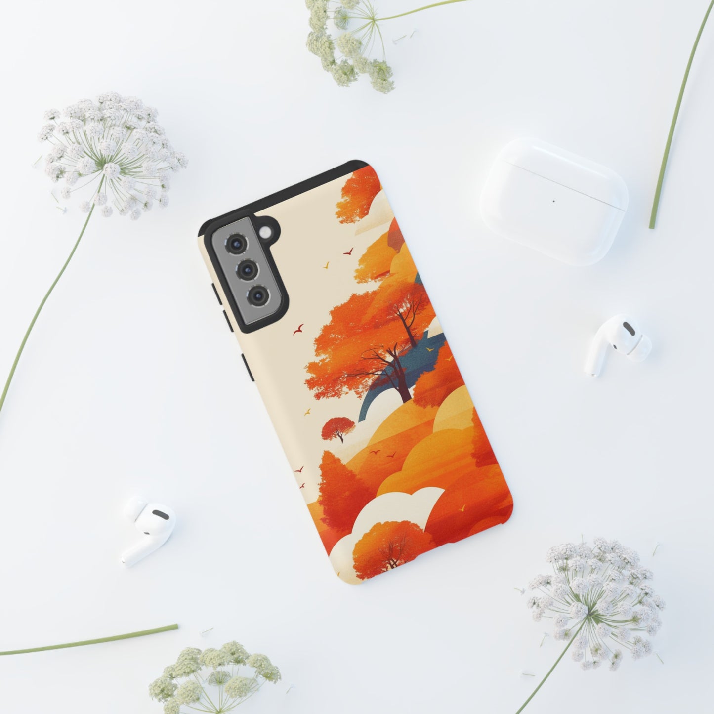 Orange Retro Landscape iPhone Case / Samsung Case