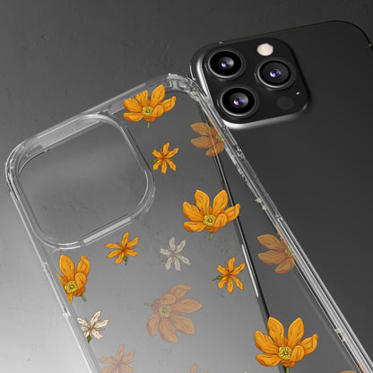 Yellow Flowers Pattern | Clear iPhone Case / Samsung Case