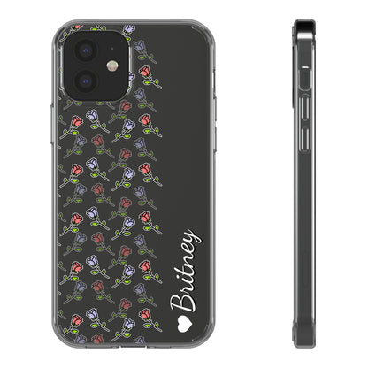 Custom Light Floral Pattern | Clear iPhone Case / Samsung Case