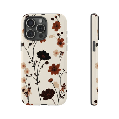 Minimalistic Tall Wildflowers iPhone Case