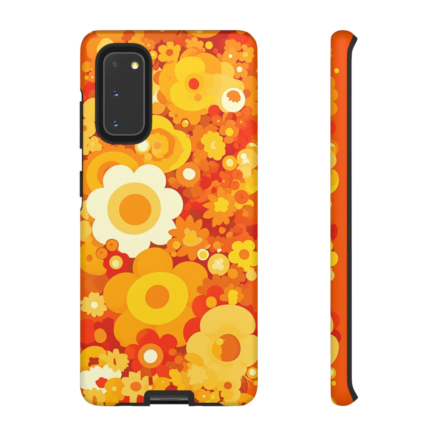 Big Bright Orange Abstract Floral iPhone Case / Samsung Case