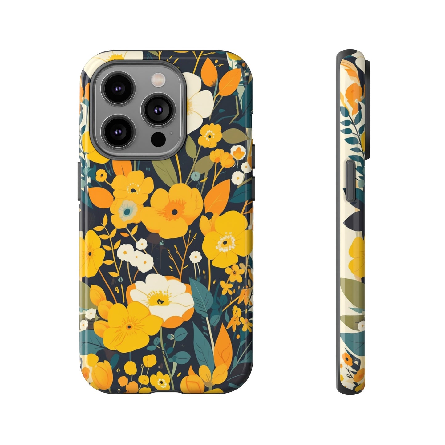 Retro Yellow Flowers iPhone Case / Samsung Case