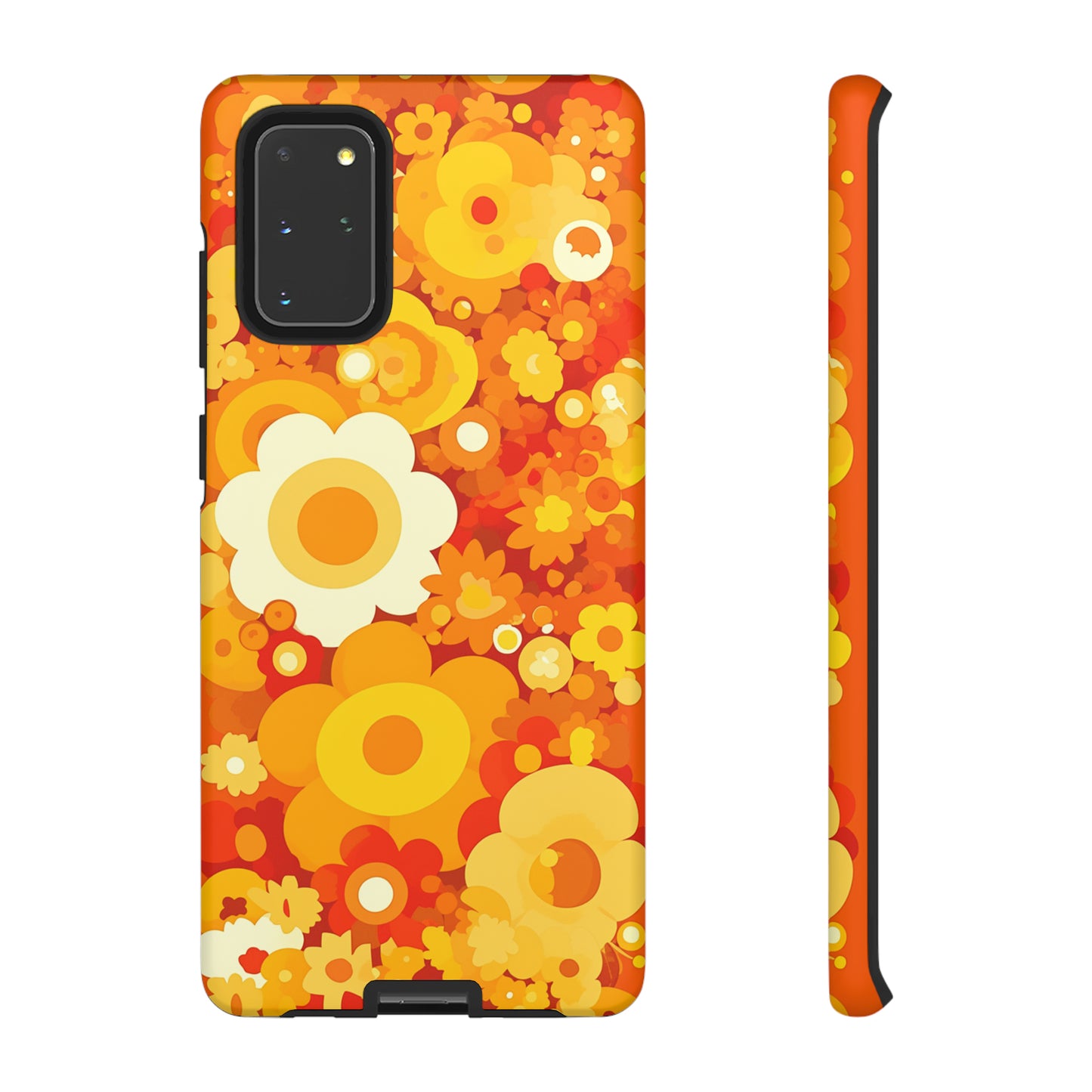 Big Bright Orange Abstract Floral iPhone Case / Samsung Case