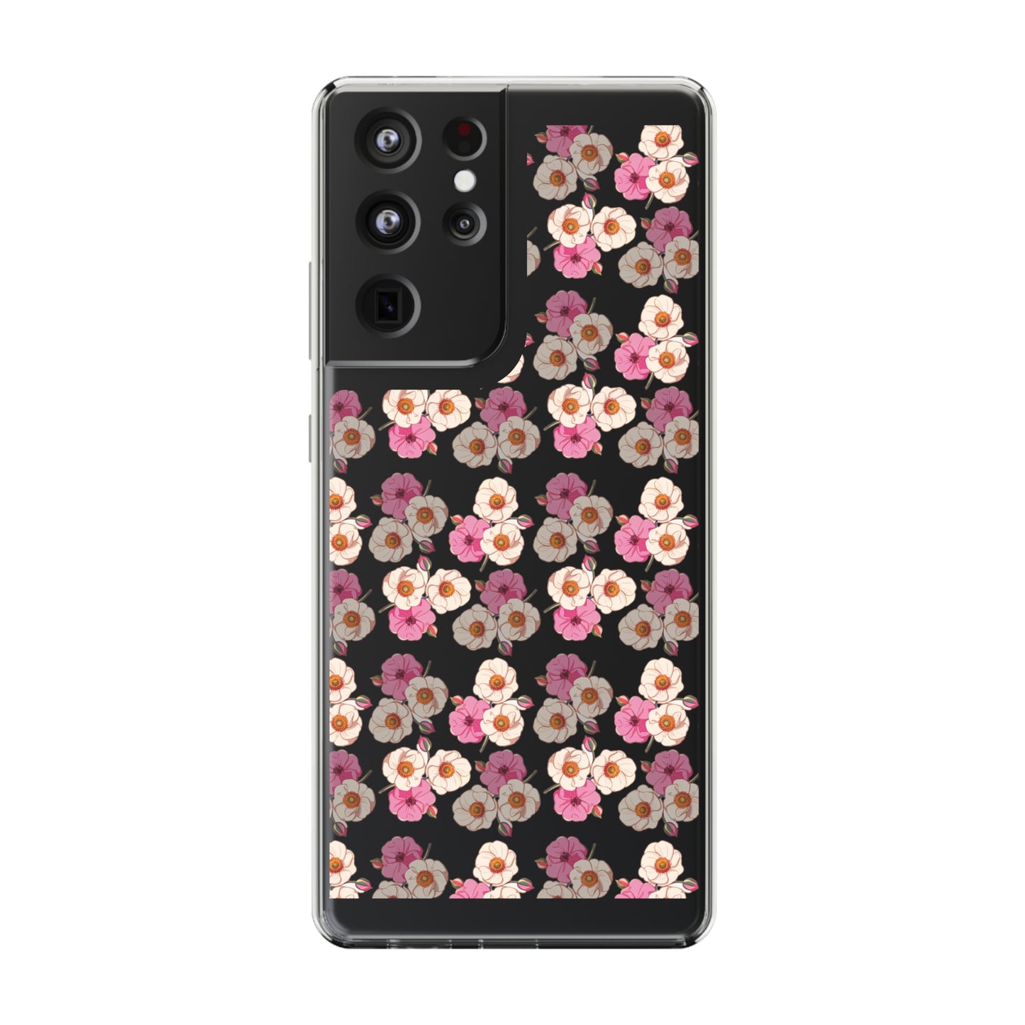 Pink Garden Pattern | Clear iPhone Case / Samsung Case