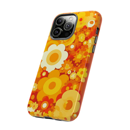 Big Bright Orange Abstract Floral iPhone Case / Samsung Case