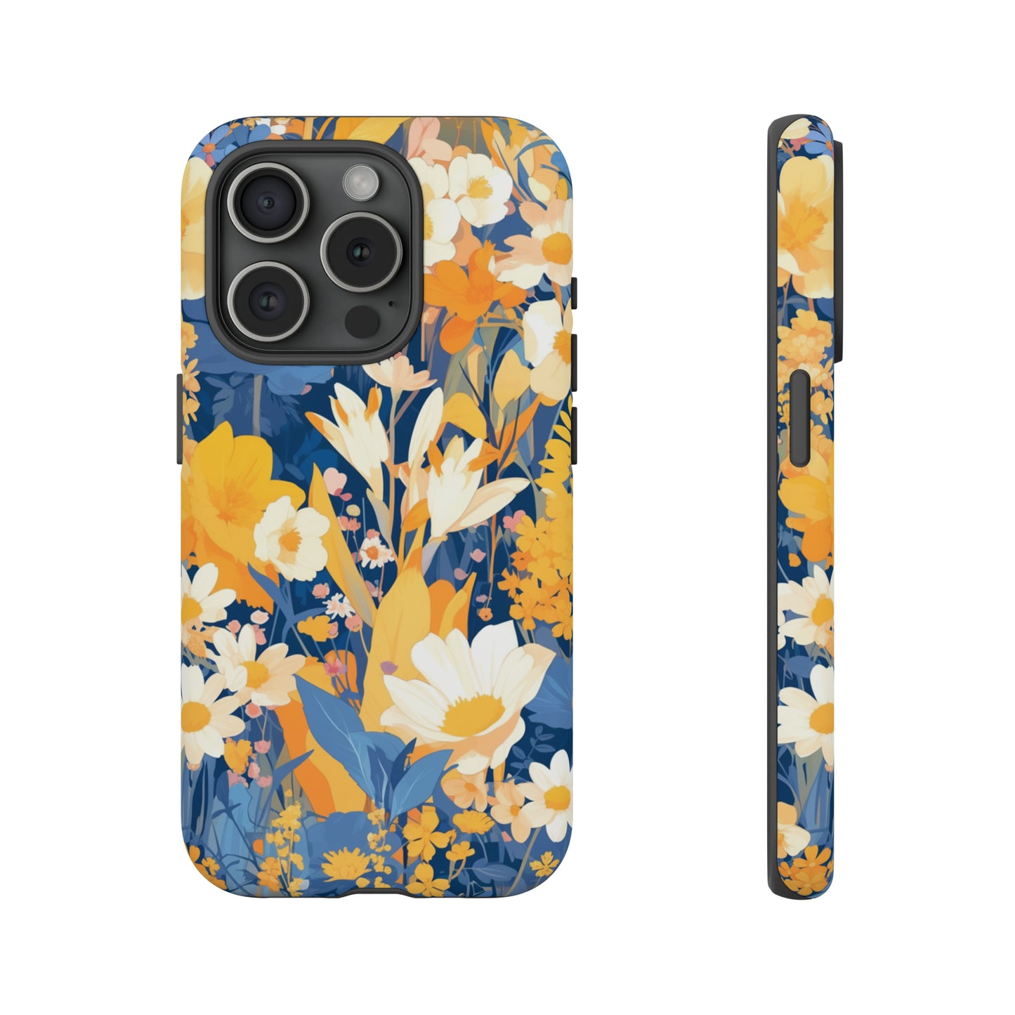 Wildflower Blooms, Abstract Retro Floral iPhone Case / Samsung Case