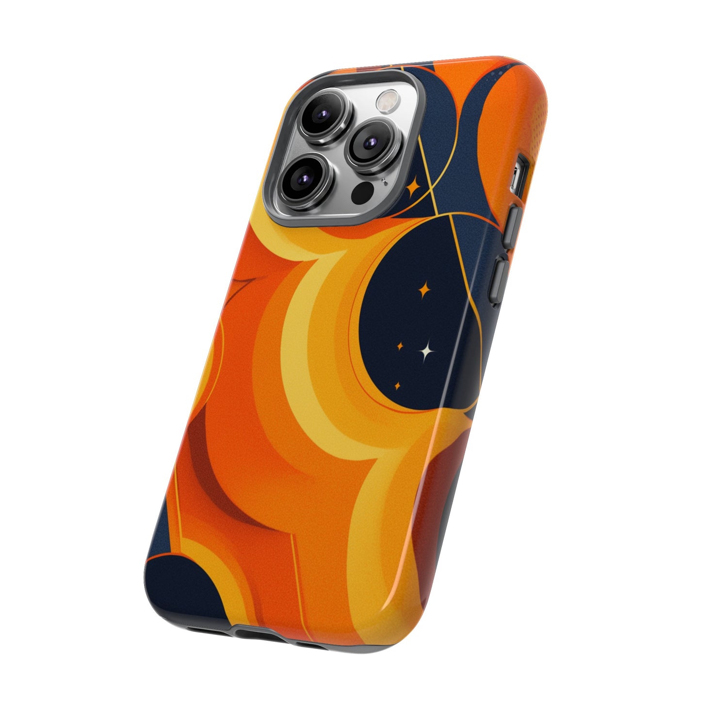 Orange & Black Groovy Patterns iPhone Case / Samsung Case