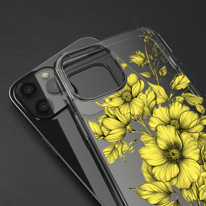 Pressed Yellow Flowers | Clear iPhone Case / Samsung Case