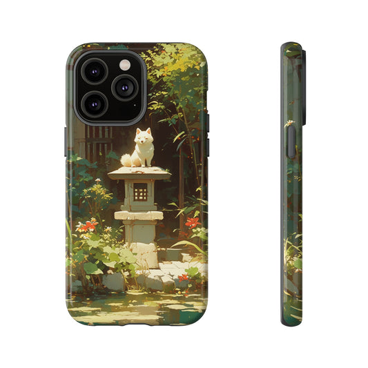 Dog Statue Vintage Japanese Aesthetic iPhone Case, iPhone 15 Pro Max 14 13 12 Mini, Samsung Galaxy S23 S22, Google Pixel 7