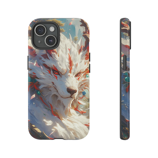 Japanese Vintage Wolf Aesthetic iPhone Case, iPhone 15 Pro Max 14 13 12 Mini, Samsung Galaxy S23 S22, Google Pixel 7