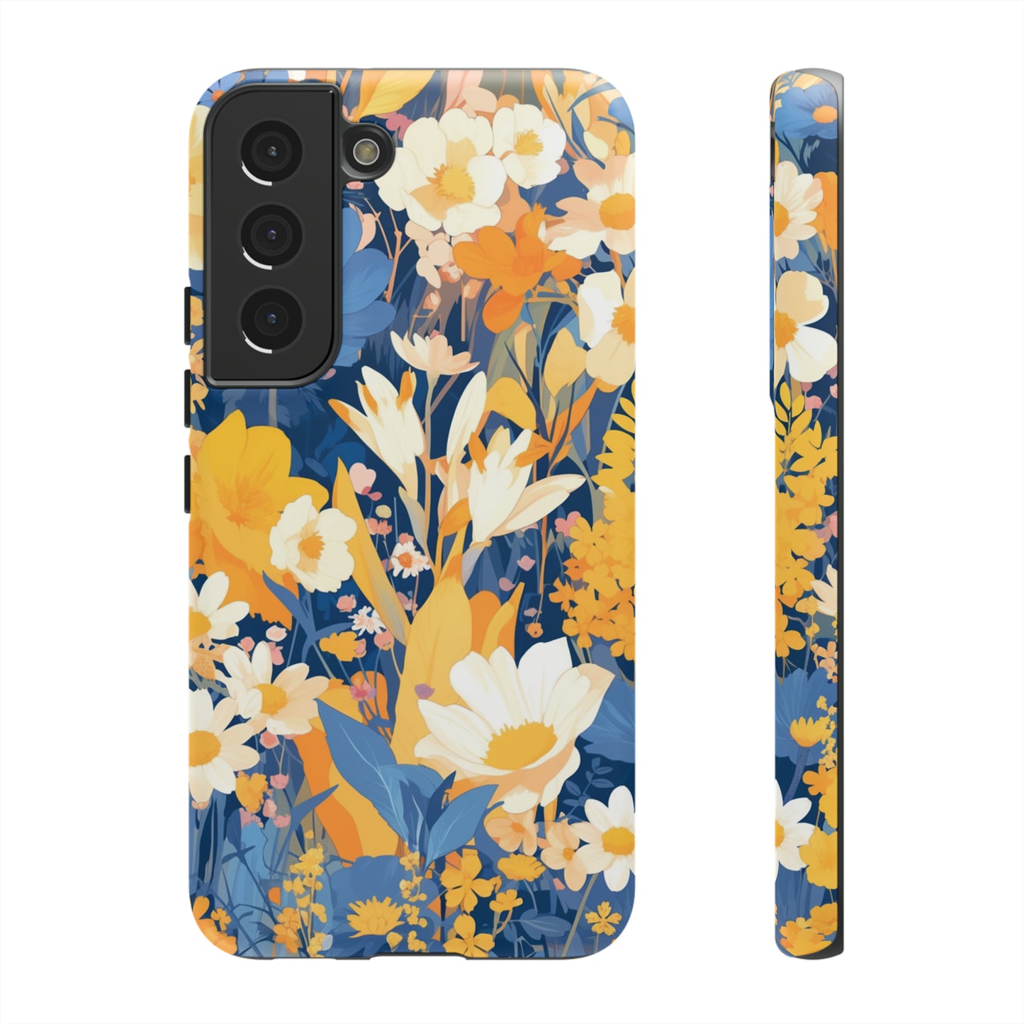 Wildflower Blooms, Abstract Retro Floral iPhone Case / Samsung Case