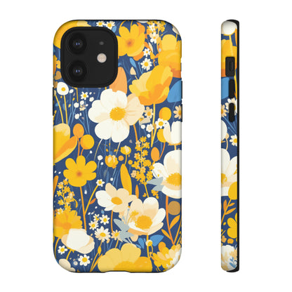 Wildflower Abstract Retro 70s iPhone Case / Samsung Case