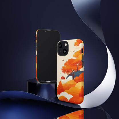 Orange Retro Landscape iPhone Case / Samsung Case