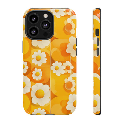 Yellow Floral Pattern Retro iPhone Case / Samsung Case