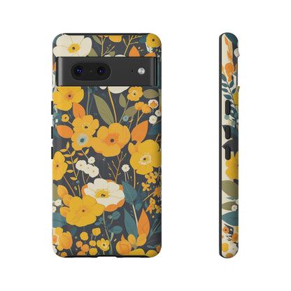 Retro Yellow Flowers iPhone Case / Samsung Case