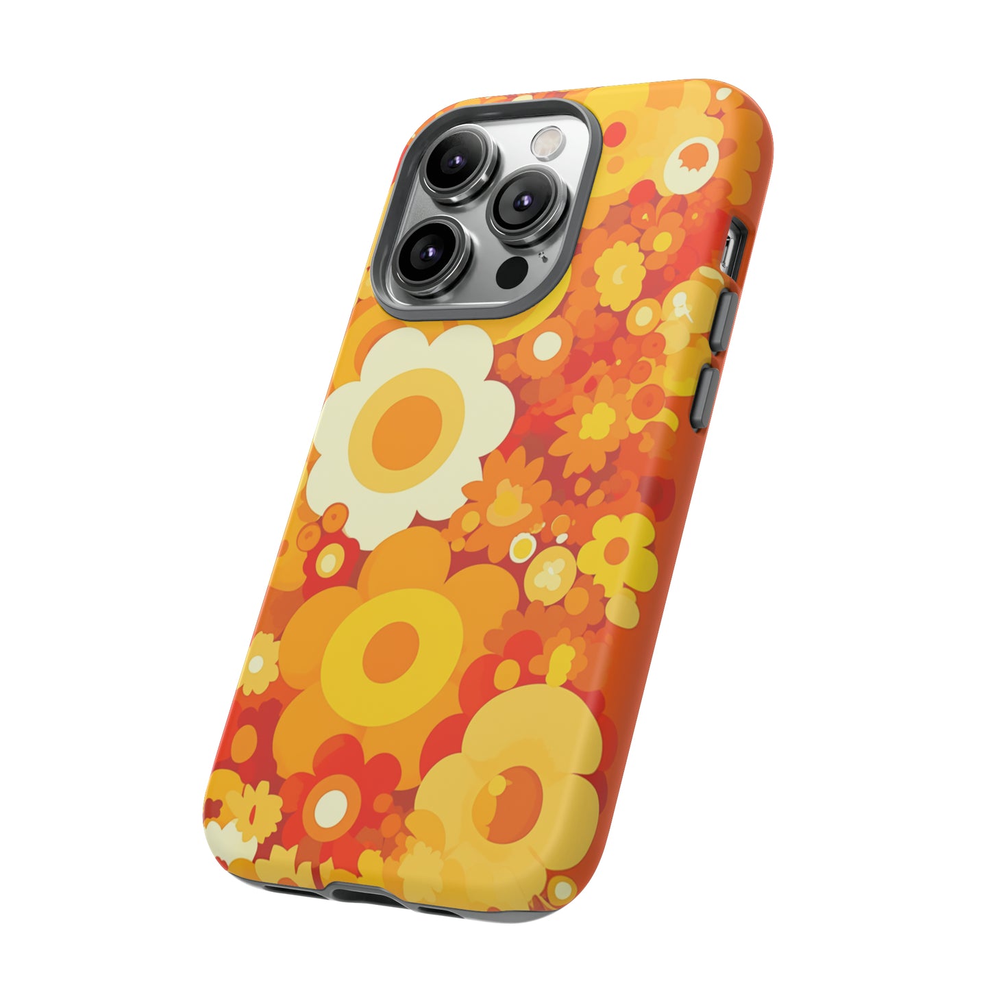 Big Bright Orange Abstract Floral iPhone Case / Samsung Case