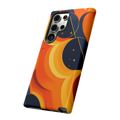 Orange & Black Groovy Patterns iPhone Case / Samsung Case