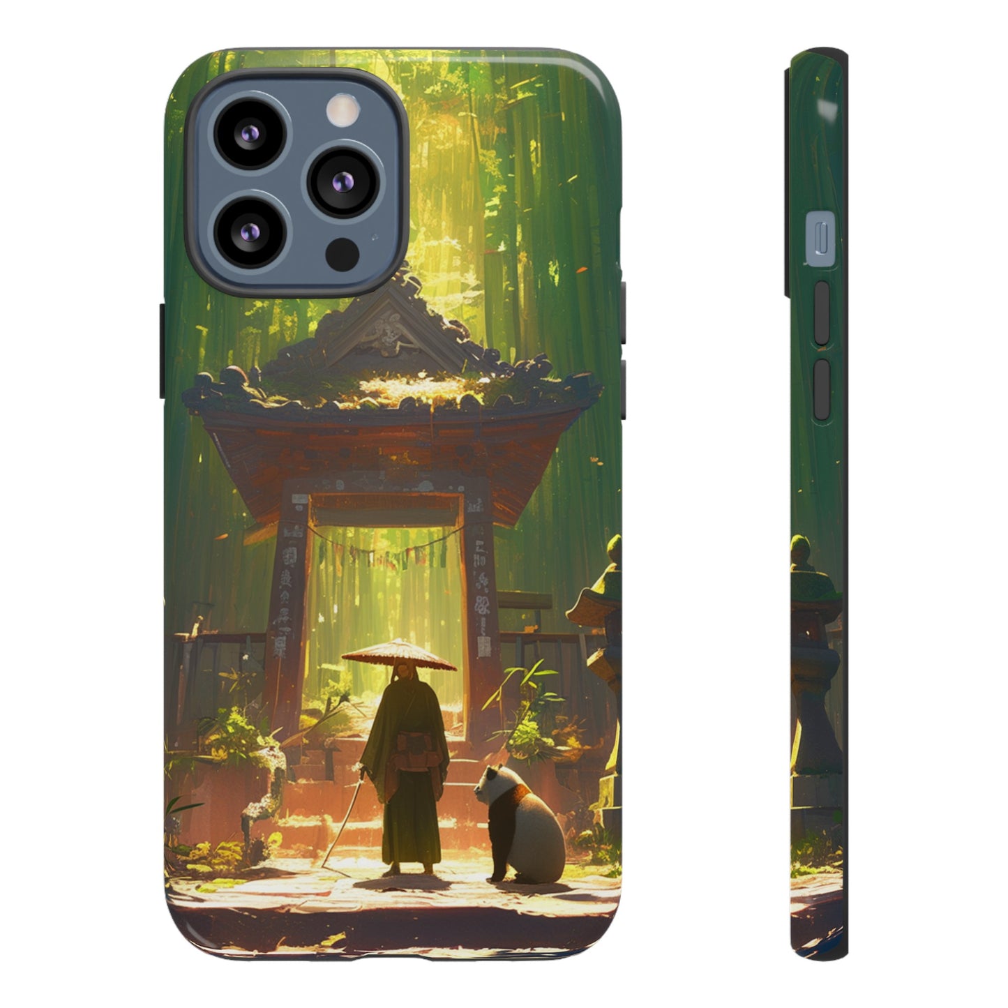 Vintage Japanese PandaTemple Aesthetic iPhone Case, iPhone 15 Pro Max 14 13 12 11 Mini, Samsung Galaxy S23 S22, Google Pixel 7 6 Pro