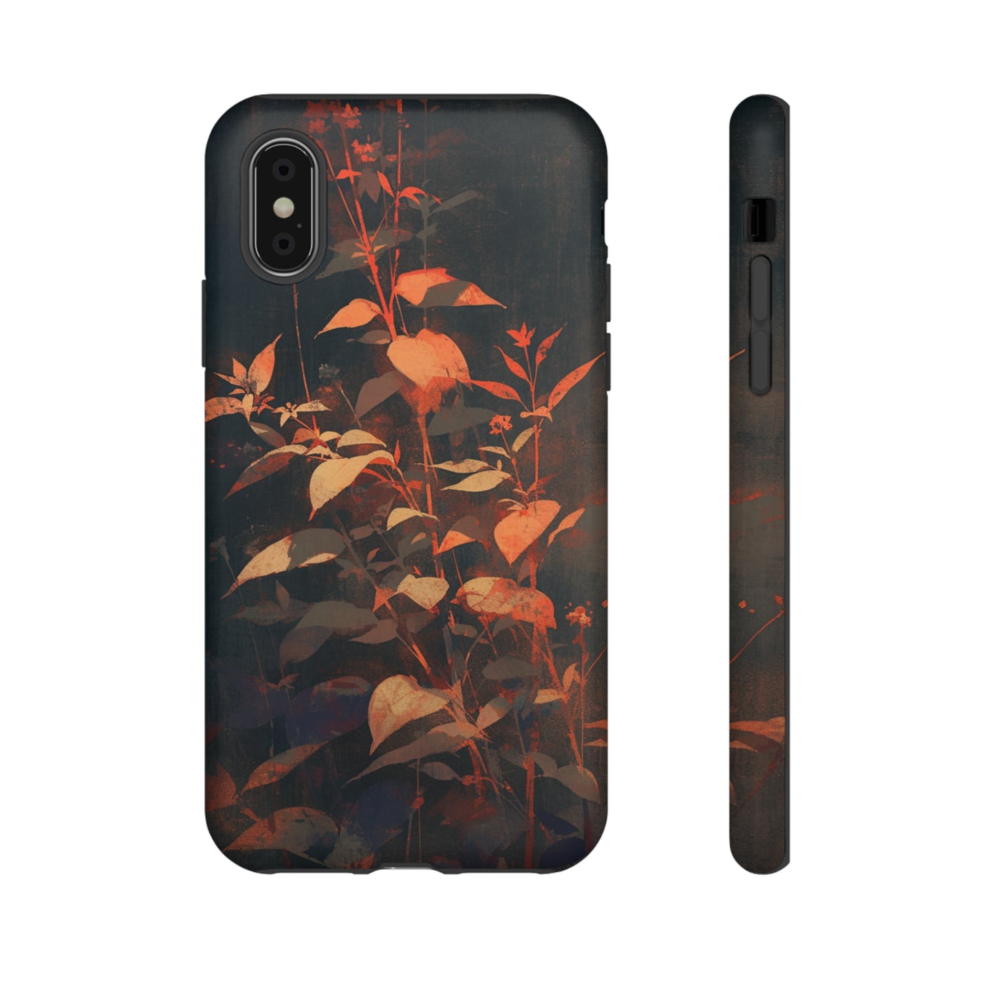 Black Blooms Wildflower iPhone Case