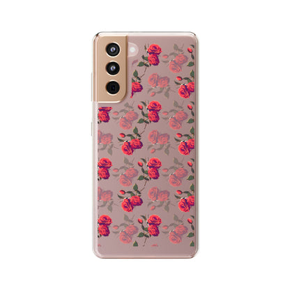 Roses Pattern | Clear iPhone Case / Samsung Case