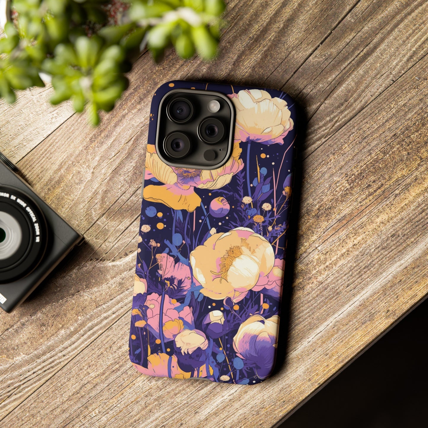 Night Cotton Flowers iPhone Case / Samsung Case