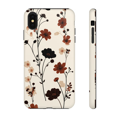 Minimalistic Tall Wildflowers iPhone Case