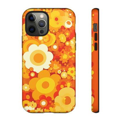 Big Bright Orange Abstract Floral iPhone Case / Samsung Case