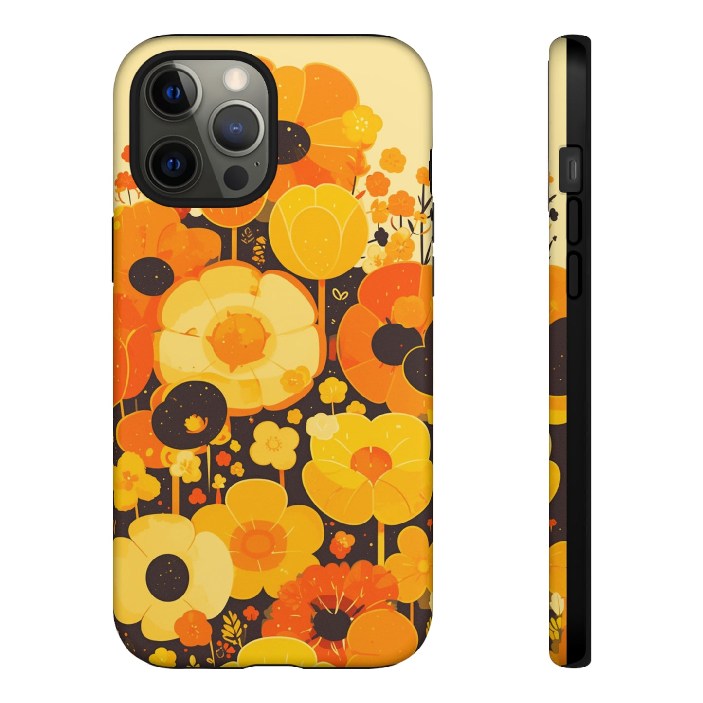 Retro Floral Pattern Illustrations iPhone Case / Samsung Case, Gift for Floral Lovers, Gift for Her