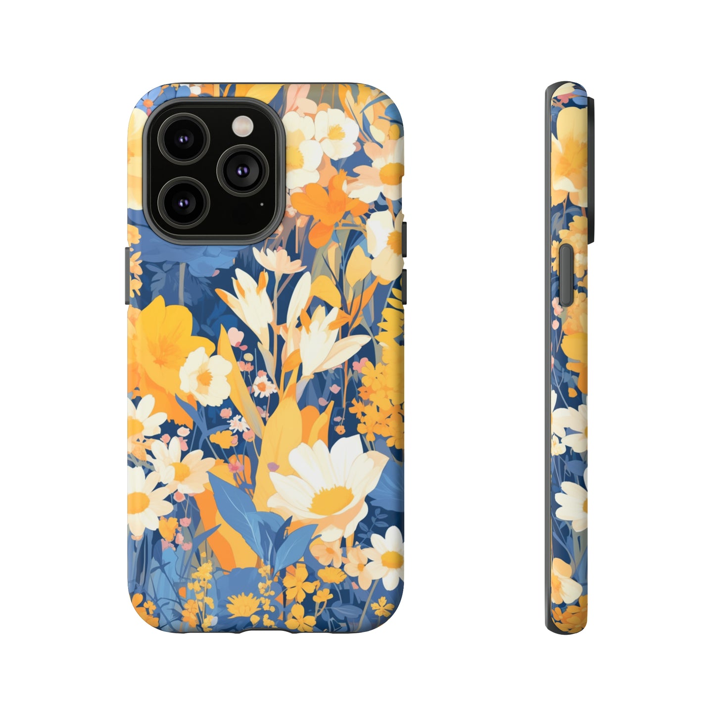 Wildflower Blooms, Abstract Retro Floral iPhone Case / Samsung Case