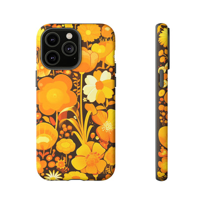 Retro Yellow Flower Patterns iPhone Case / Samsung Case