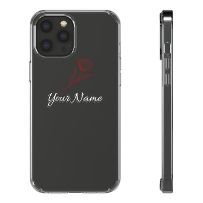 Personalized Rose Floral Sea | Clear iPhone Case / Samsung Case