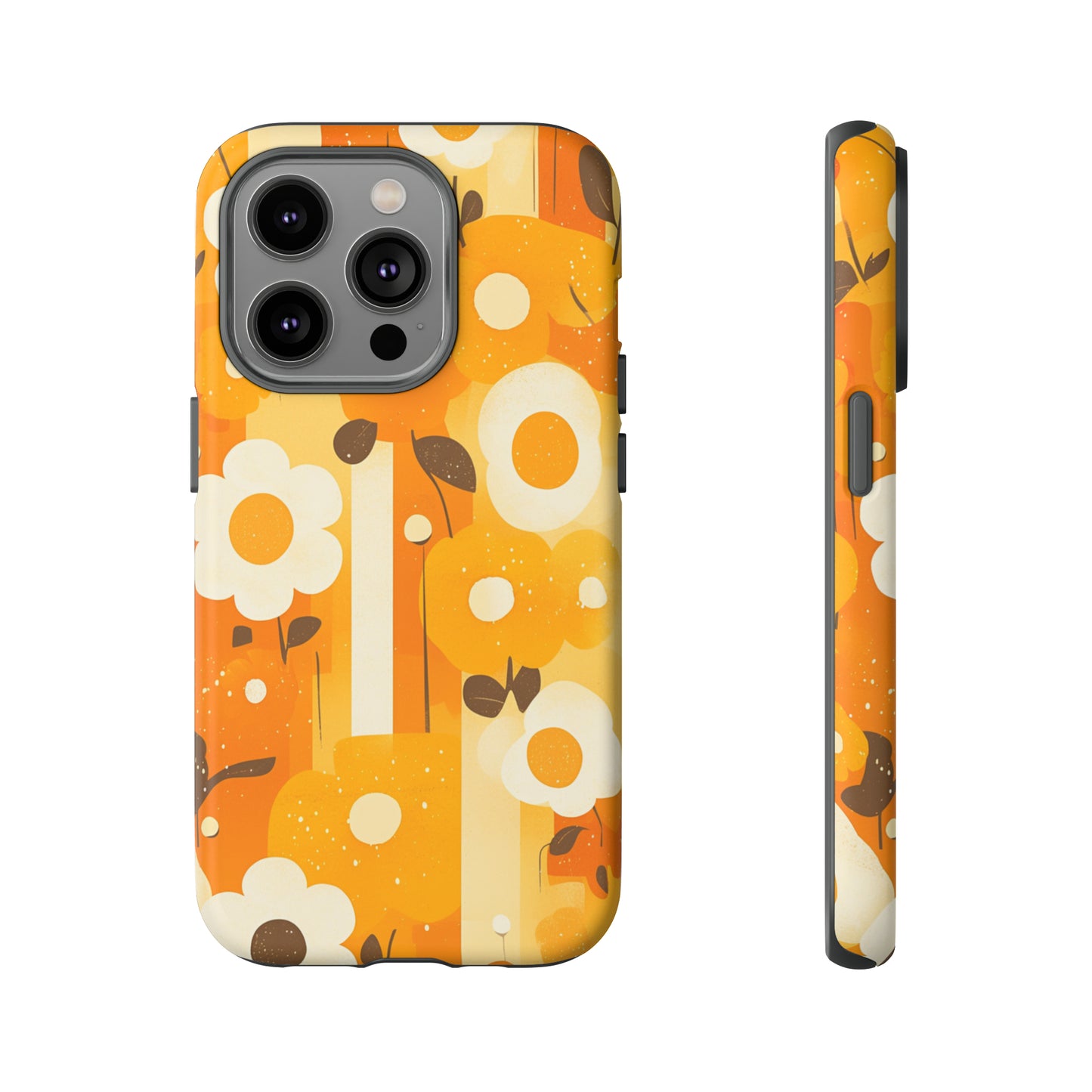 Retro 70s Abstract Flower Patterns iPhone Case / Samsung Case