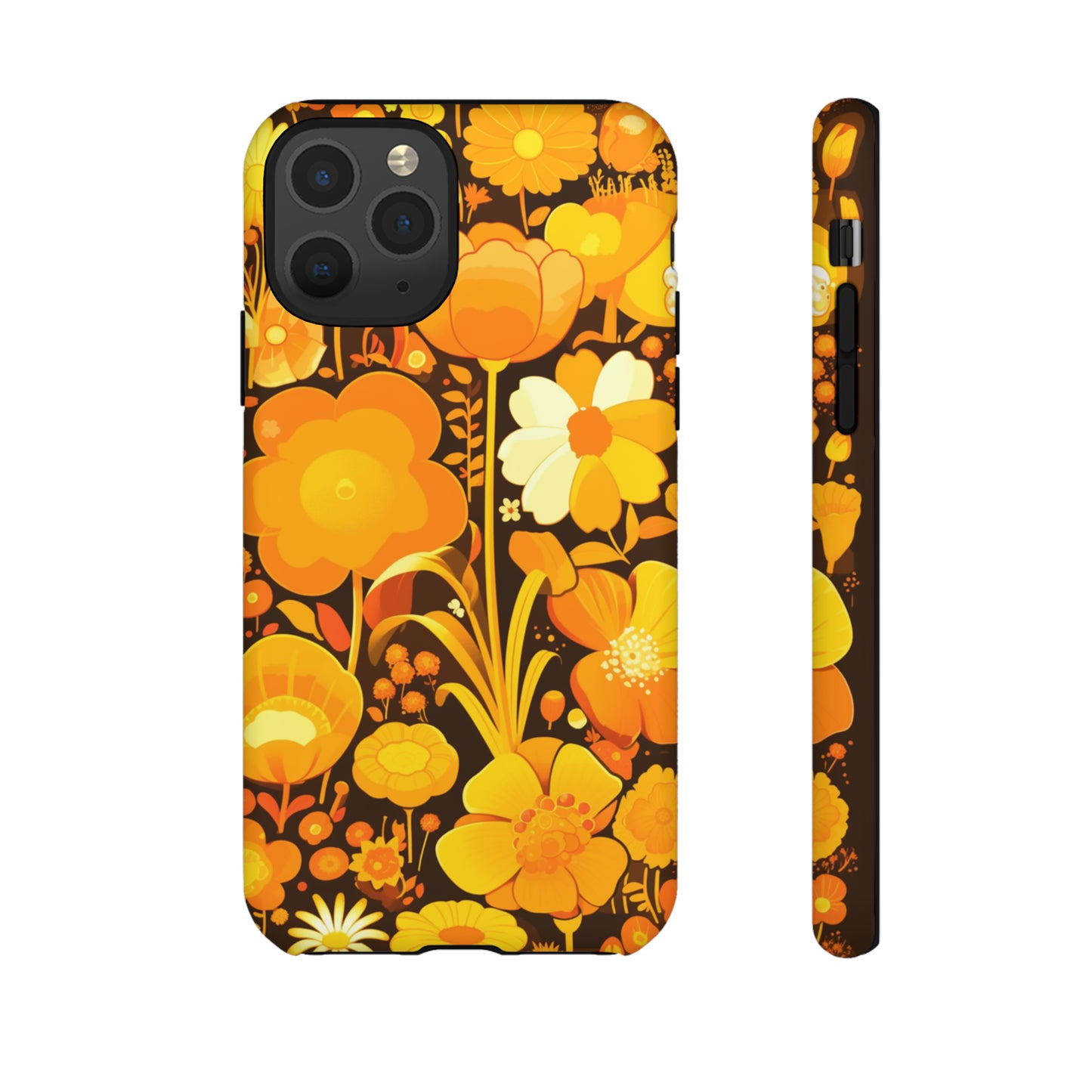 Retro Yellow Flower Patterns iPhone Case / Samsung Case