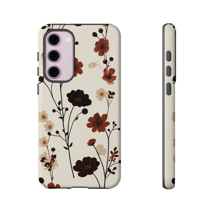 Minimalistic Tall Wildflowers iPhone Case