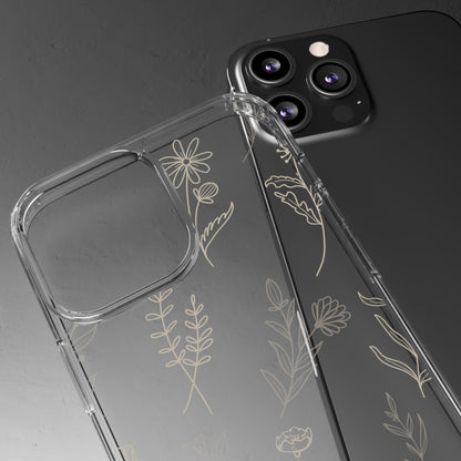 Golden Floral Sea | Clear iPhone Case / Samsung Case