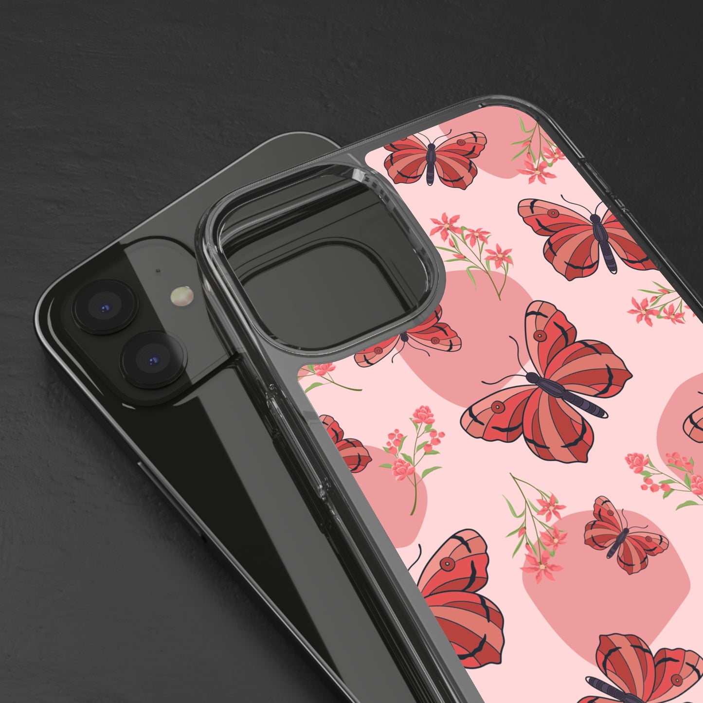 Red Butterflies | Clear iPhone Case / Samsung Case