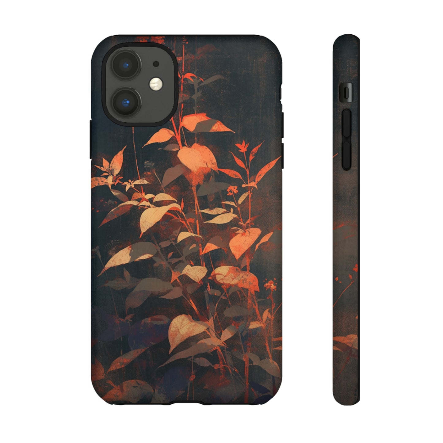 Black Blooms Wildflower iPhone Case