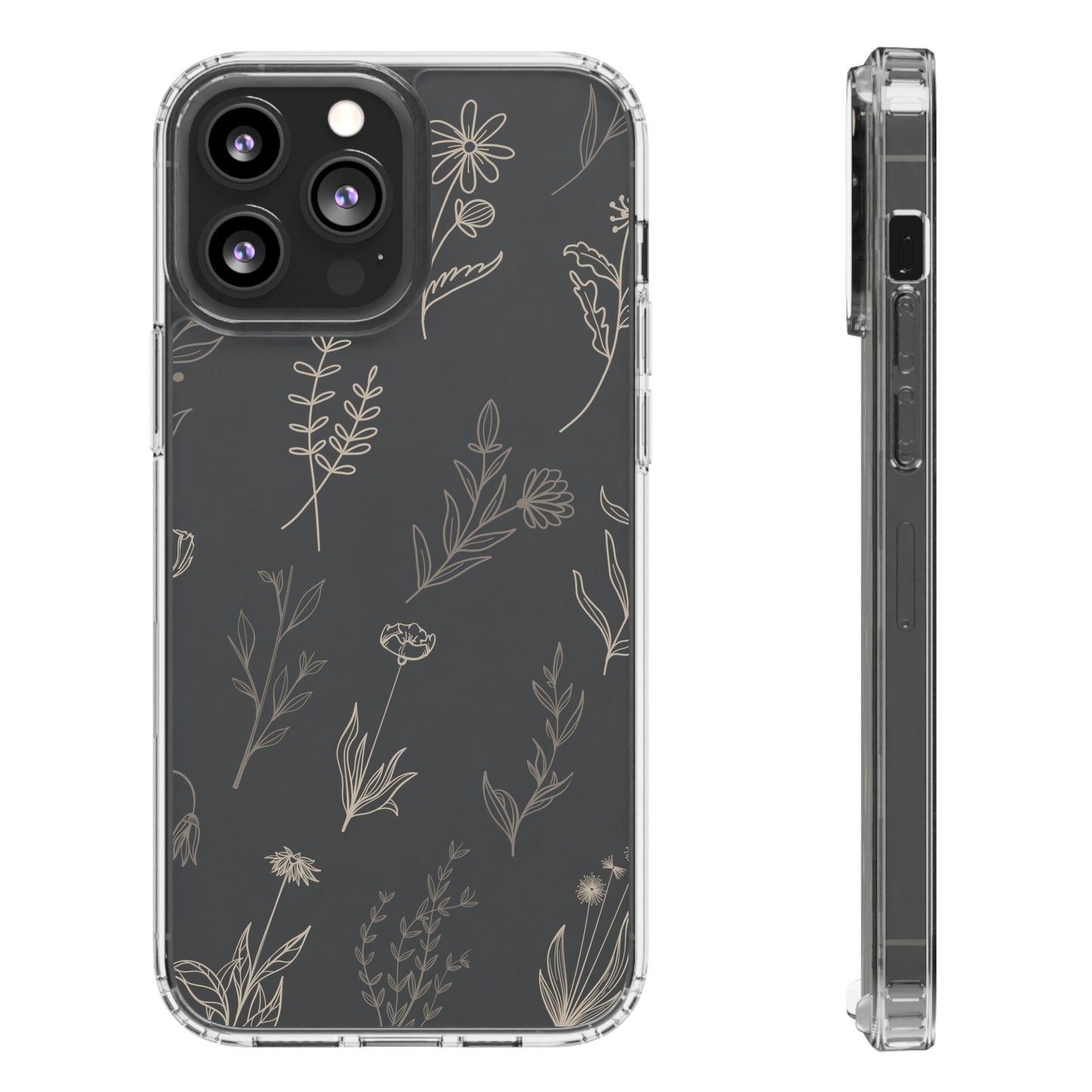 Golden Floral Sea | Clear iPhone Case / Samsung Case