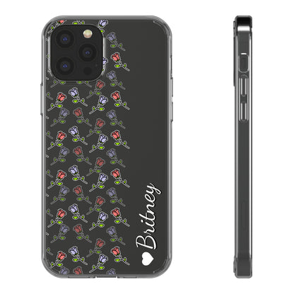 Custom Light Floral Pattern | Clear iPhone Case / Samsung Case