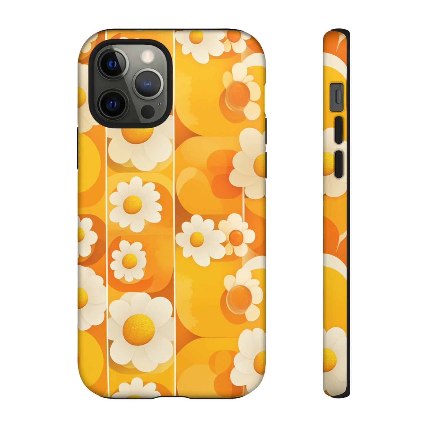 Yellow Floral Pattern Retro iPhone Case / Samsung Case